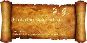 Hintalan Gabriella névjegykártya