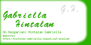 gabriella hintalan business card